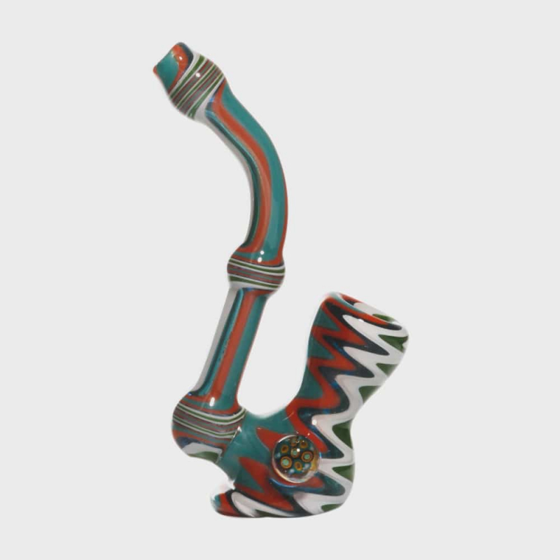 weed pipe - dry mini sherlock with flower millie  - Molino Glass Bongs