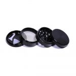 4 Pieces Aluminium Grinder Black - Open