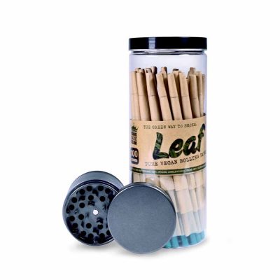 100 Pre-Rolled Cones with a metal grinder set