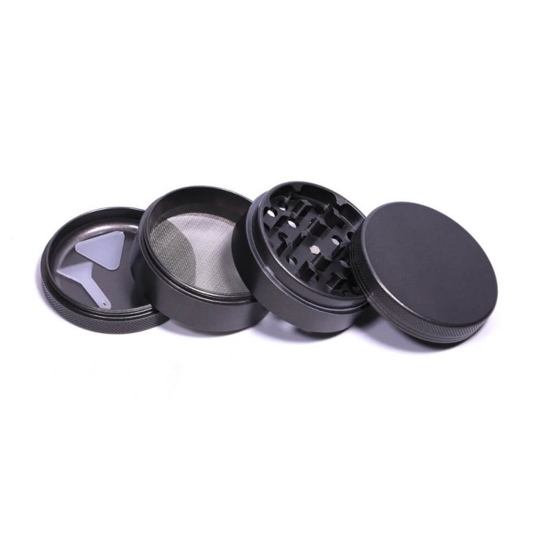 4pc Ceramic Coated Aluminium Grinder - Grey