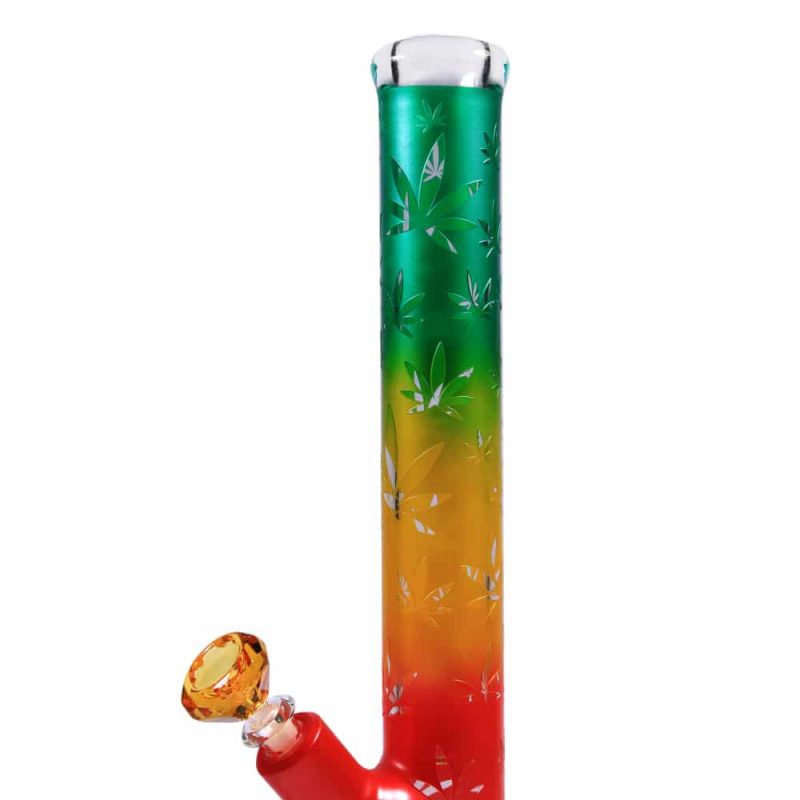 High Society Rasta Leaf Bong - Molino Glass Bongs